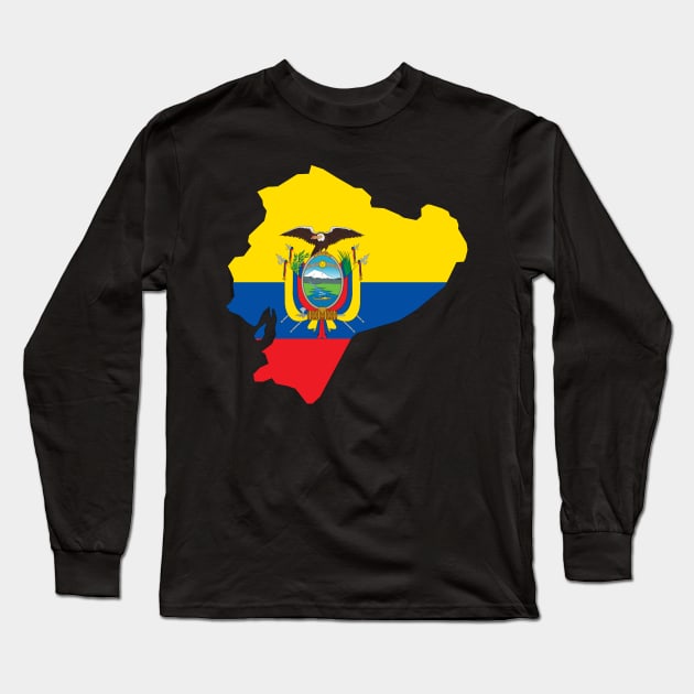 Ecuador Flag Long Sleeve T-Shirt by Tuwegl